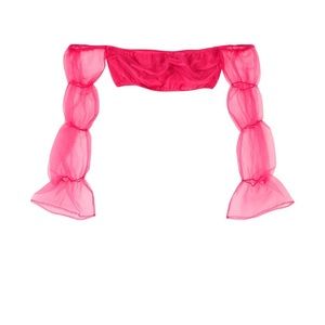 Boohoo cropped organza top